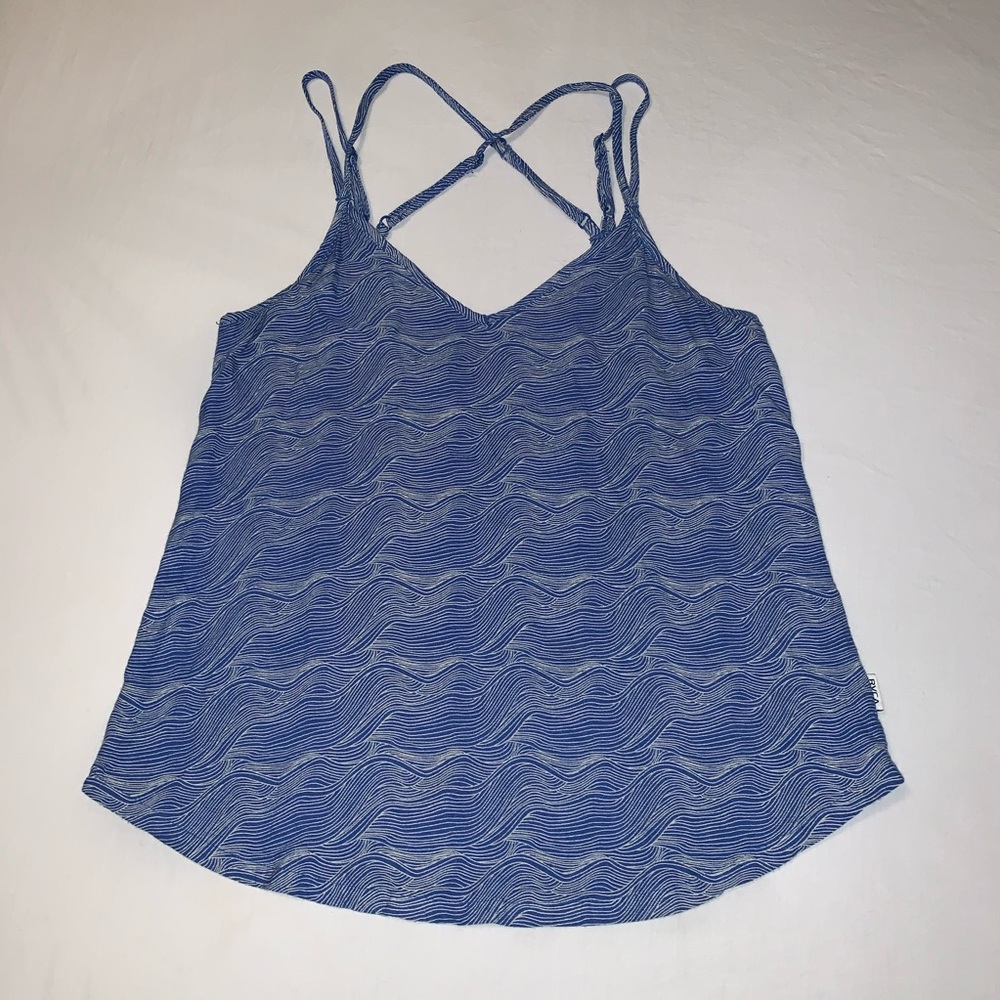 RVCA Blue Wave Pattern Tank Top